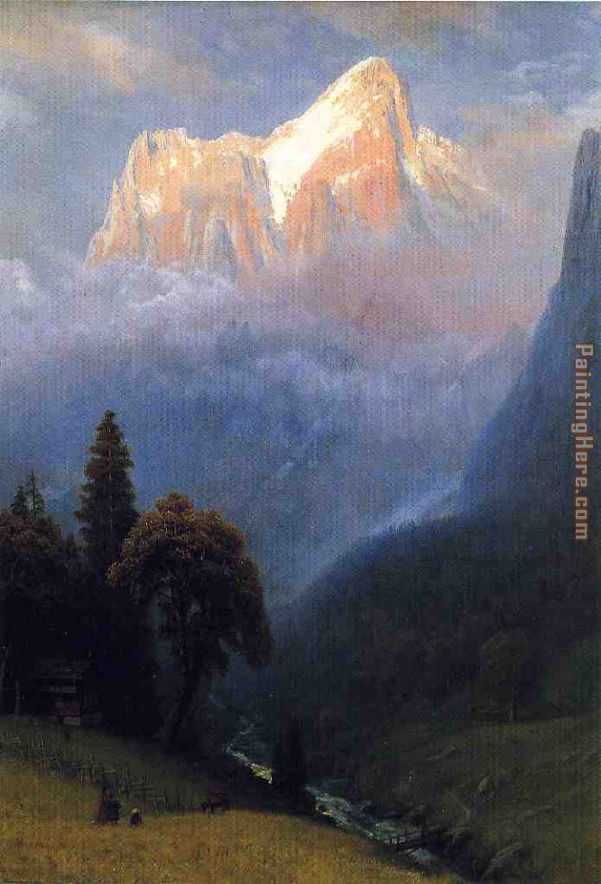 Storm Among the Alps painting - Albert Bierstadt Storm Among the Alps art painting